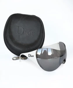 Vintage CHRISTIAN DIOR Sunglasses Ski 1 Logo White Shield Mask John GALLIANO - Picture 1 of 13