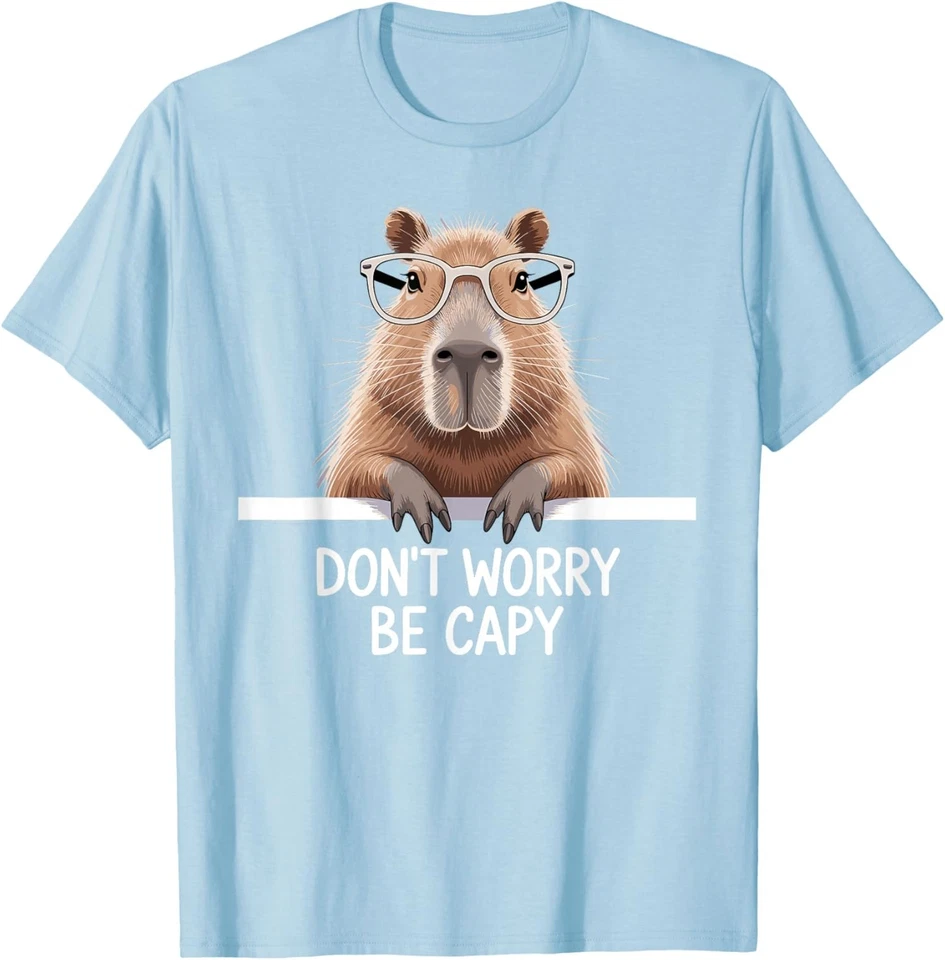 Divertida Camiseta Unisex Capybara Lover Art Don't Worry Be Capy Foto 1 de 1