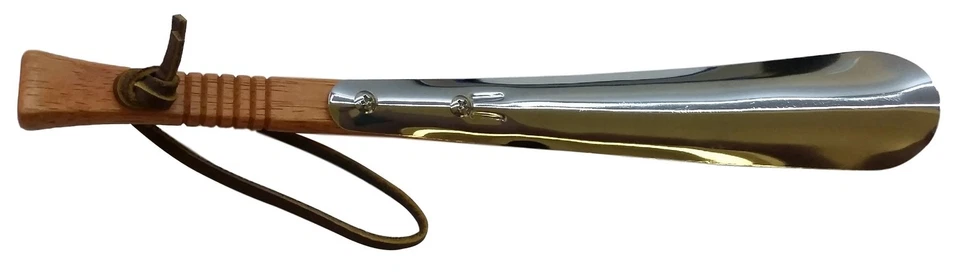 Cuerno de zapato de metal con mango de madera 11 1/2 Foto 1 de 1