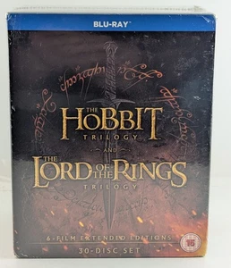 The Hobbit and Lord of the Rings Trilogy Blu-Ray Boxset 6 Film Extended Edition - Picture 1 of 3