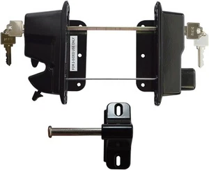 Keystone Black Zinc Diecast Metal Key Lockable Latch | 2-Sided | Keyed Alike... - Picture 1 of 9
