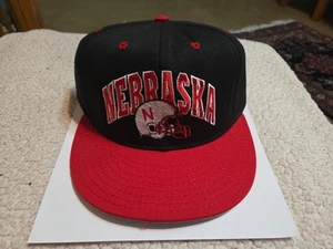 New 1990s Nebraska Cornhuskers Football Snapback Hat Cap Red Black USA Proline - Picture 1 of 9