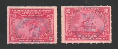 Scott #R164, Used, F, 2¢ Documentary, SOTN CDS, Pynchon Nat'l Bank, Springfield - Image 1 of 2