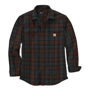 Camicia uomo Carhartt pesante flanella a quadri manica lunga con bottoni taglia XL - Foto 1 di 3
