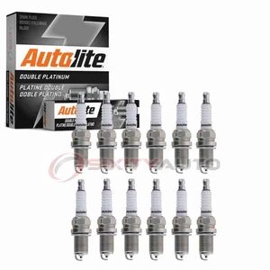 12 pc Autolite Double Platinum Spark Plugs for 2005-2011 Aston Martin DB9 gx - Picture 1 of 5
