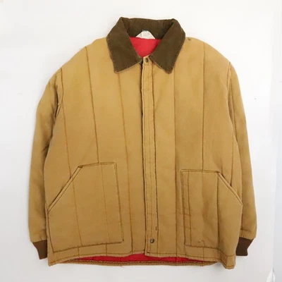 Vintage Key Canvas Work Jacket Size 2XL Long Brown Foto 1 de 4