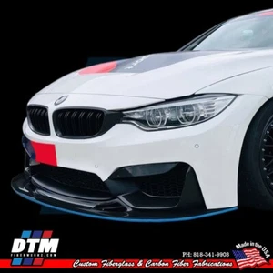 BMW F82 M4 04-19 GT4 Race Style Front Bumper Lip Carbon Fiber 2x2 MADE IN USA - Bild 1 von 5