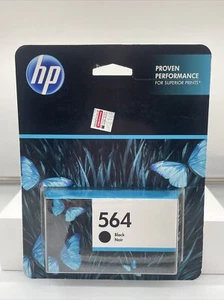 NEW Genuine HP 564 Black Ink Cartridge Exp 08/2022 - Free Shipping - Picture 1 of 3