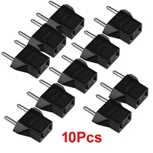 10 Pcs US USA to EU Euro Europe AU AC Power Wall Plug Converter Travel Adapter - Picture 1 of 5