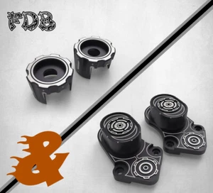 Fit H-D 2006-15 XL Smashing Gear Contrast Cut Rear Shock Bolt & Rear Axle Cover - Picture 1 of 12