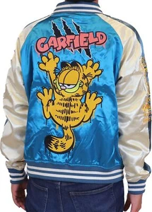 Garfield Claw Mark Sukajan Souvenir Jacket Womens Size Free varsity Jacket kids - Picture 1 of 4