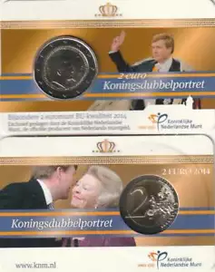 Nederland coincard 2014 - 2 euro Bu / Koningsdubbelportret - Bild 1 von 1