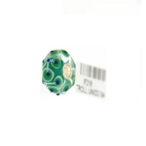 Trollbeads Unico in Vetro - OOAK Original Trollbeads Verde con croci Rif. UNICO - Foto 1 di 1