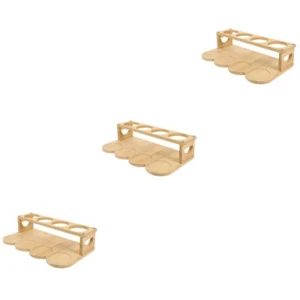 Confezione 3 Pentole Olio Bambù e Legno Armadio Porta Spezie Organizer Dispensa - Foto 1 di 12