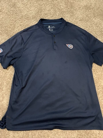 NFL Tennesse Titans Polo Blue Short-Sleeve Men's SZ XXL Cover
