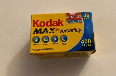 New Kodak Max 400 35mm print Film - 36 Exposures - Unopened Box Expired 11/2008  - Image 1 of 4