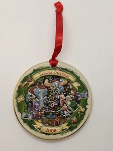 2008 Disney's Christmas Through The Years Ceramic Disc Ornament Dumbo 1941 - Picture 1 of 3