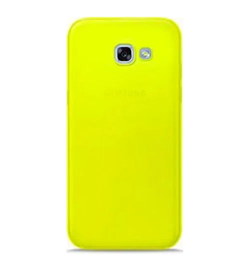 Cover per Samsung Galaxy A5 2017 Puro Giallo Fluo TPU Morbida Trasparente Slim - Immagine 1 di 1