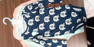 Carter s 24 Meses Pack de Tres Mamelucos Naranja, Verde y Elefante - Imagen 1 de 2