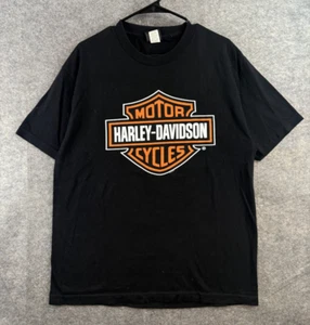 Camisa Harley Davidson Para Hombre Grande Negra Cuero Crudo Gráfico Olathe KS - Imagen 1 de 9