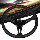 NRG SW-T410-PP Black/Purple Quad-Stripe 3-Spoke 350mm 6-Bolt Steering Wheel