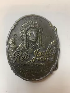 Red Jacket Pumps Davenport Iowa Native American 1970s Vintage Lewis Belt Buckle - Picture 1 of 6