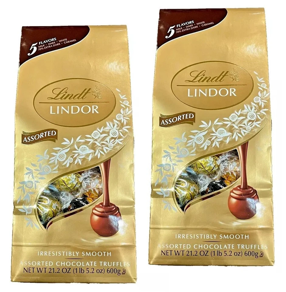 Lindt Lindor Chocolate Truffles Candy Assortment Snack Size Treats 21.2 oz