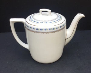 Vintage MZ Austria Teekanne Krug Kaffee Blau & Goldrand - Bild 1 von 8