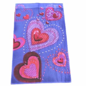 valentines day heart flag indoor outdoor 24”X 39” - Picture 1 of 2