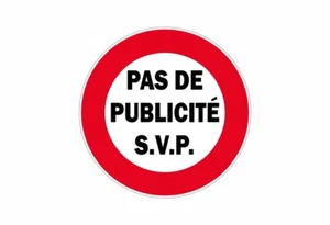 Autocollant sticker adhesif panneau pas de pub publicite stop - Imagen 1 de 1