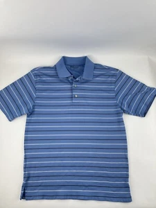 Polo de golf Pro Tour Performance para hombre grande a rayas azules - Imagen 1 de 9