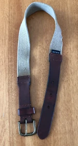 Polo Ralph Lauren Canvas & Leather Belt Youth Boys Size 20 Stretch - Picture 1 of 5