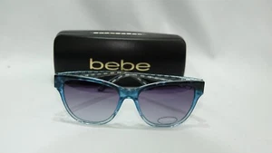 NEW bebe BB7236 410 BLUE GRADIENT AUTHENTIC SUNGLASSES FRAMES 55-16-135MM W/CASE - Picture 1 of 7