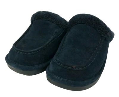 Zapatillas de cuero de oveja NukNuuk para hombre talla 12 | Azul marino**USADAS Foto 1 de 4