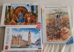 3 Ravensburger Schmidt Trefl Puzzle 500 Teile London Königin Tiger Sommertraum - Bild 1 von 4