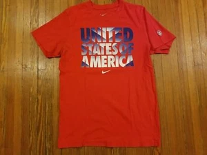 Nike Slim Fit United States Soccer Red T-Shirt Men's Size L - Picture 1 of 3