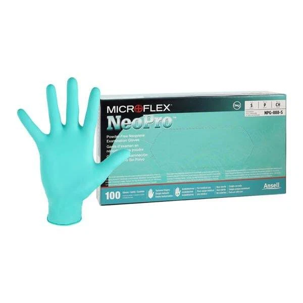 Guantes de cloropreno Microflex NPG-888-S NeoPro pequeños verdes sin polvo 100/Anx Foto 1 de 1