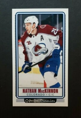 2021-22 Upper Deck O-Pee-Chee Premier NATHAN MacKINNON Tall Boy #P-4 UD OPC  - Image 1 of 2