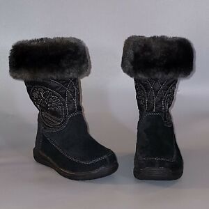 Timberland Hollyberry TL Toddler's Size 6 Black Suede Winter Boots New (33805M)