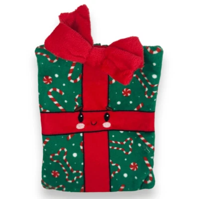 Merry and Bright Present Gift Crinkle Thrash Flat Plush Dog Toy Winter Christmas - Image 1 of 4