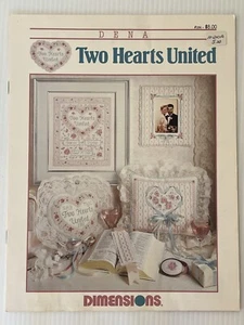 Dimensions Dena Dos Corazones Unidos Boda Punto de Cruz Patrón Folleto 184 - Imagen 1 de 7