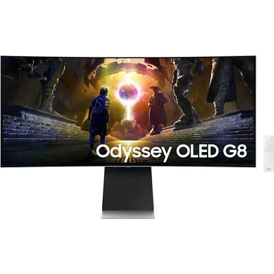 SAMSUNG Odyssey OLED G8 S34DG850SU, Gaming-Monitor, 86 cm (34 Zoll), silber - Bild 1 von 4