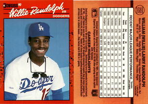 Willie Randolph 1990 Donruss Baseball Card 250  Los Angeles Dodgers