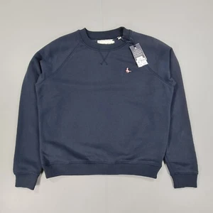 Jack Wills Womens Sweatshirt Navy Blue 8 UK Crew Fleece Sweater - Picture 1 of 9
