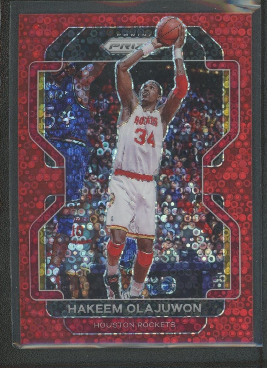 2021-22 Hakeem Olajuwon /100 Panini Prizm Disco red