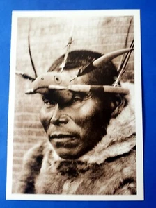 Postcard BW "Maskette ~ Nunivak" North American Indian Edward S Curtis - Picture 1 of 2