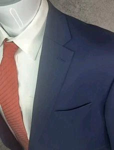 Chaps by Ralph Lauren Mens Blazer Navy Blue Sport Coat 50R Jacket Sports Coat - Picture 1 of 8