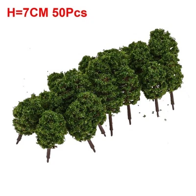 50 pezzi modellini alberi treno ferrovia paesaggio layout diorama scala albero 7 cm - Immagine 1 di 4