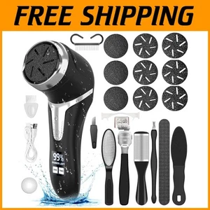 Waterproof Foot File & Callus Remover Kit with LCD Display and 9 Grinding Heads - Picture 1 of 9