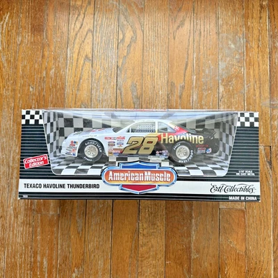 1/18 Ertl AMERICAN MUSCLE #28 DAVEY ALLISON 1989 Texaco Havoline Thunderbird NIB - Image 1 of 4